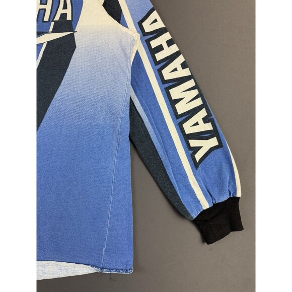 Vintage 90s Y2K Yamaha Motorsports Dirt Bike Long Sleeve Shirt Streetwear AOP T - Picture 8 of 16
